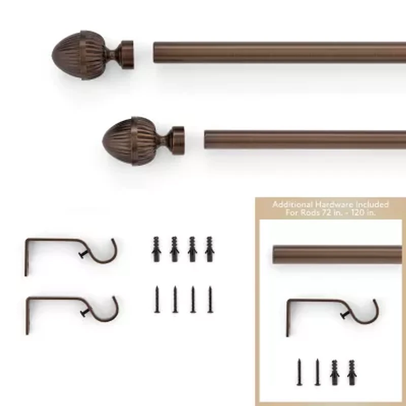 Fieldcrest Westbrook 1 IN Adjustable Curtain Rod