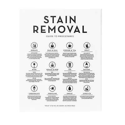 Stupell Industries Laundry Stain Removal Guide Canvas Art
