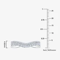 4.5MM 1/3 CT.T.W. Natural Diamond 10K or 14K White Gold Curved Wedding Band