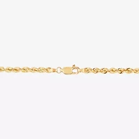 Unisex Adult 10K Gold 18 Inch Rope Chain Necklace