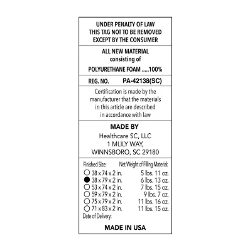 Bodipedic Home 2 Inch Gel Swirl Memory Foam Topper