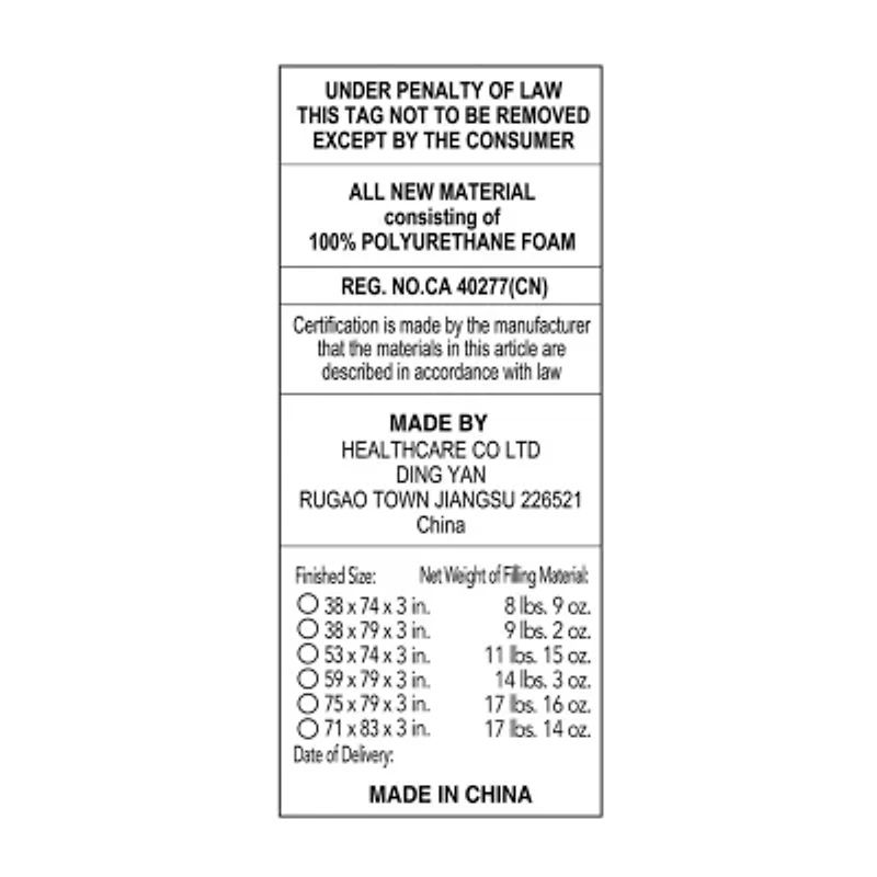 Bodipedic Home 3-Inch Lavender Infused Memory Foam Mattress Topper