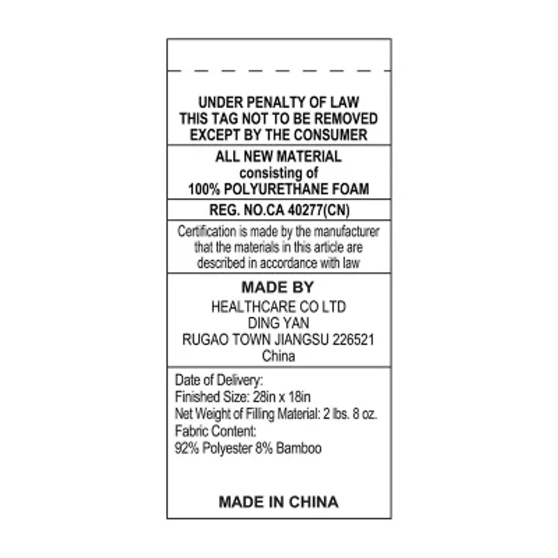 Bodipedic Home Memory Foam Cluster Pillow With Rayon Cover