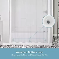 Kenney Lightweight Peva Shower Curtain Liner