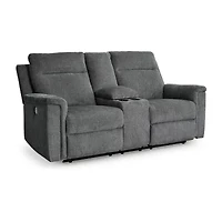 Signature Design By Ashley® Barnsana Power Reclining Loveseat with Console