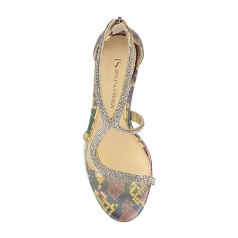 JS Jessica Simpson Jorinda Womens Round Open Toe Stiletto Heel Pumps