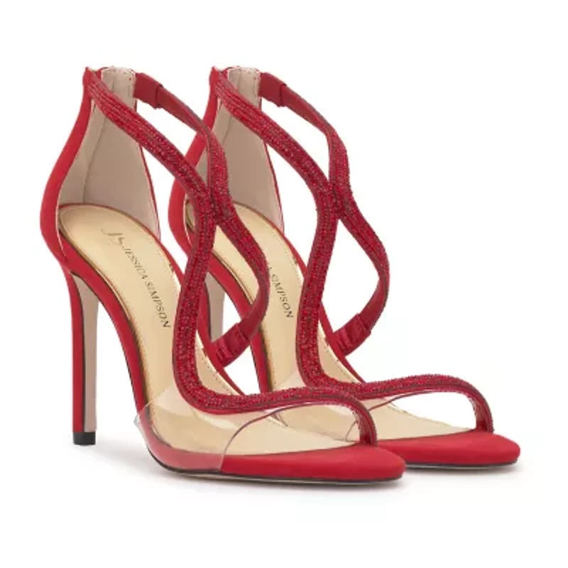 JS Jessica Simpson Jorinda Womens Round Open Toe Stiletto Heel Pumps