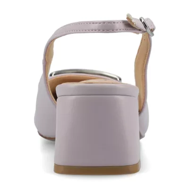 Journee Collection Everlee Womens Square Block Heel Pumps