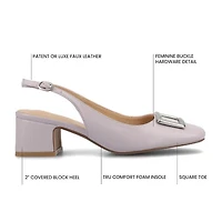 Journee Collection Everlee Womens Square Block Heel Pumps