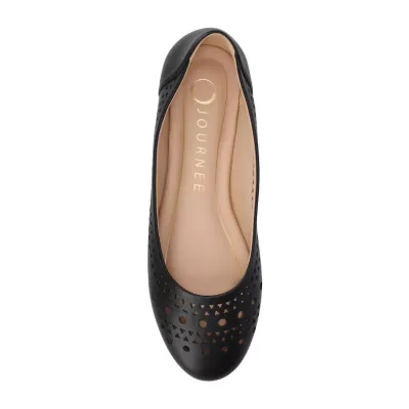 Journee Collection Kamrah Womens Round Closed Toe Ballet Flats