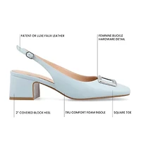 Journee Collection Everlee Womens Square Block Heel Pumps