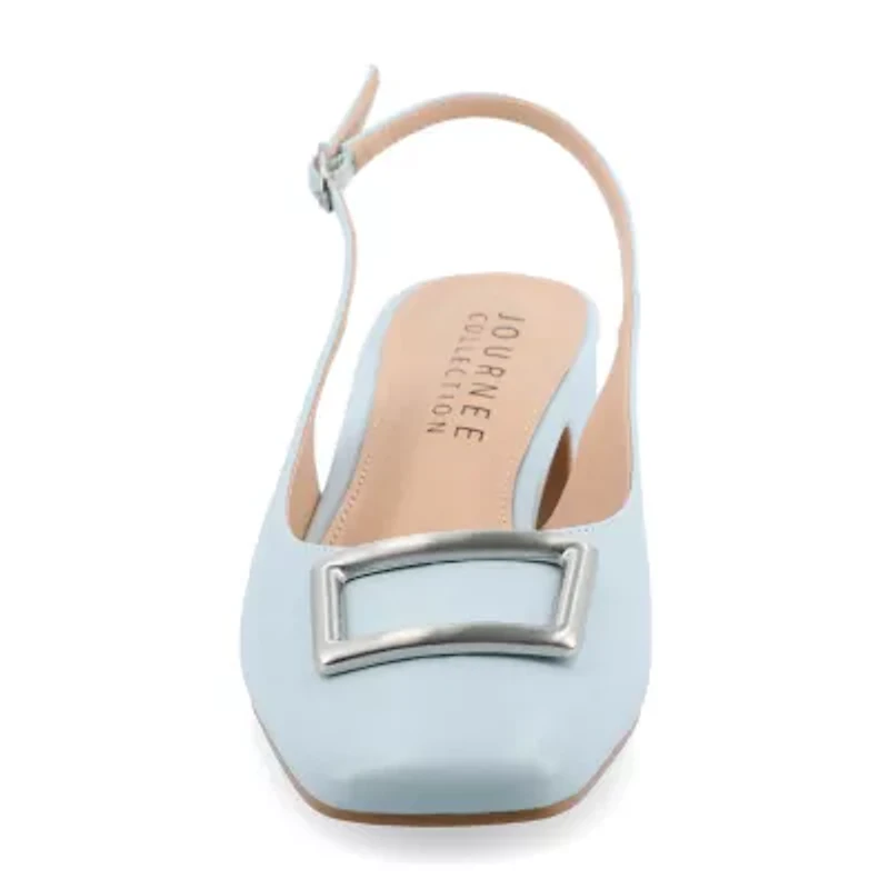 Journee Collection Everlee Womens Square Block Heel Pumps