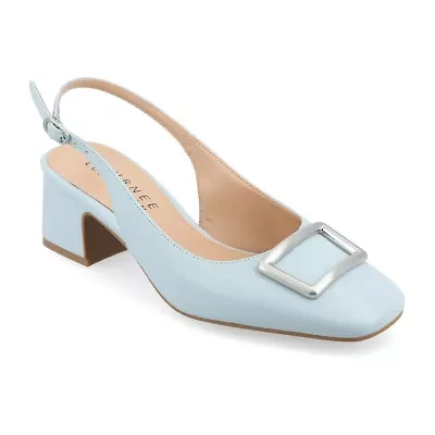 Journee Collection Everlee Womens Square Block Heel Pumps