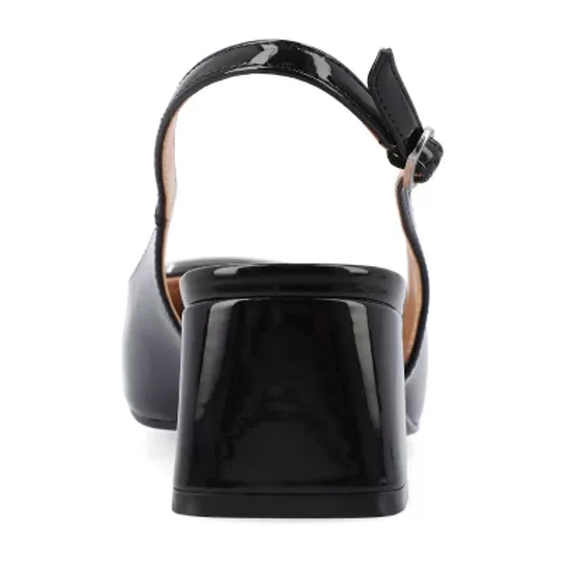 Journee Collection Everlee Womens Square Block Heel Pumps