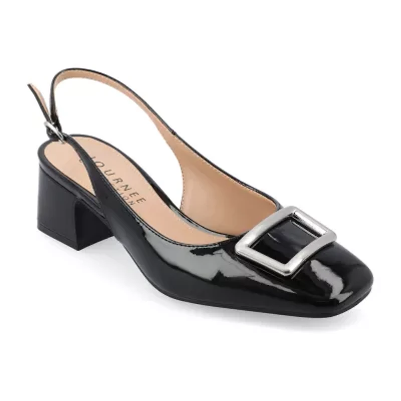 Journee Collection Everlee Womens Square Block Heel Pumps
