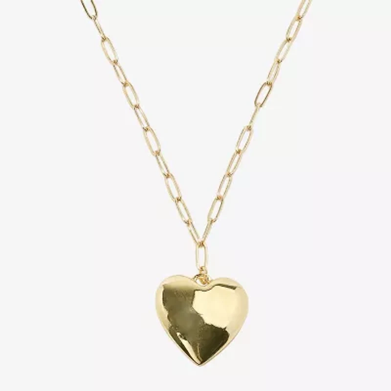 Arizona Womens Heart Paperclip 16 Inch Pendant Necklace