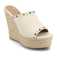Journee Collection Womens Yari Wedge Sandals