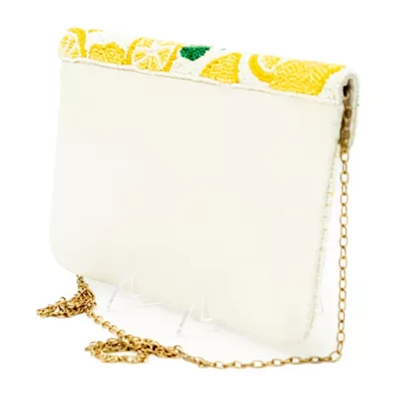 SOL and MER Beaded Flap Clutch