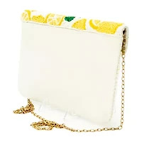 SOL and MER Beaded Flap Clutch