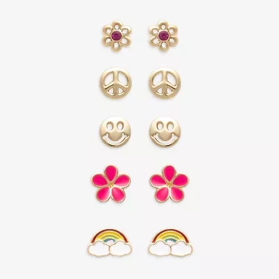 Mixit Girls Flower Hypoallergenic 3 Pair Earring Set