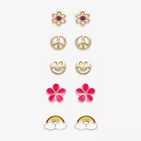 Mixit Girls Flower Hypoallergenic 3 Pair Earring Set