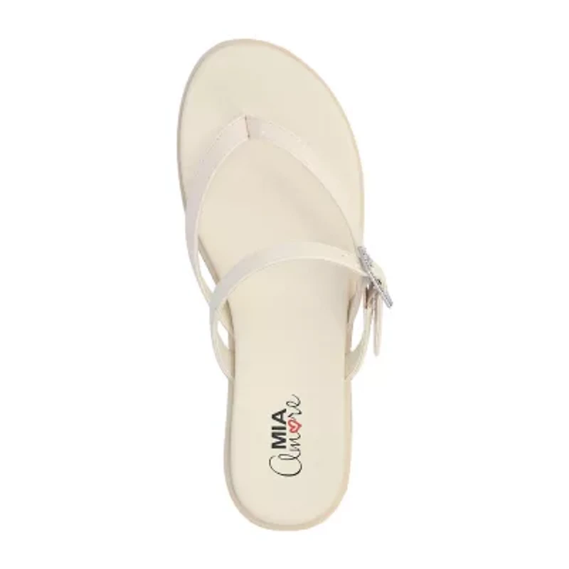 Mia Amore Womens Carrole Flat Sandals