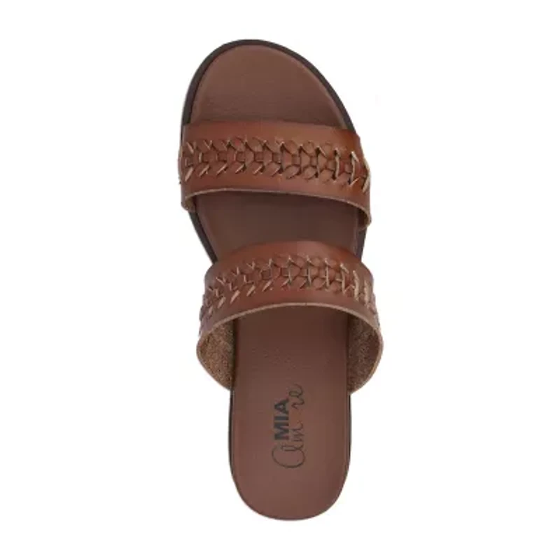 Mia Amore Womens Romaa Flat Sandals