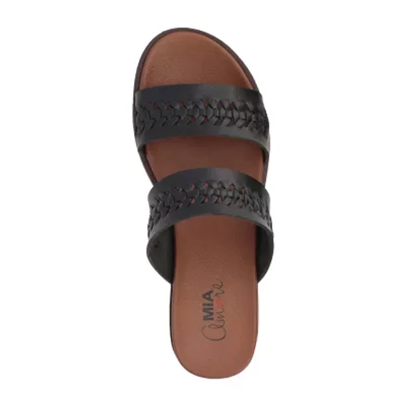 Mia Amore Womens Romaa Flat Sandals