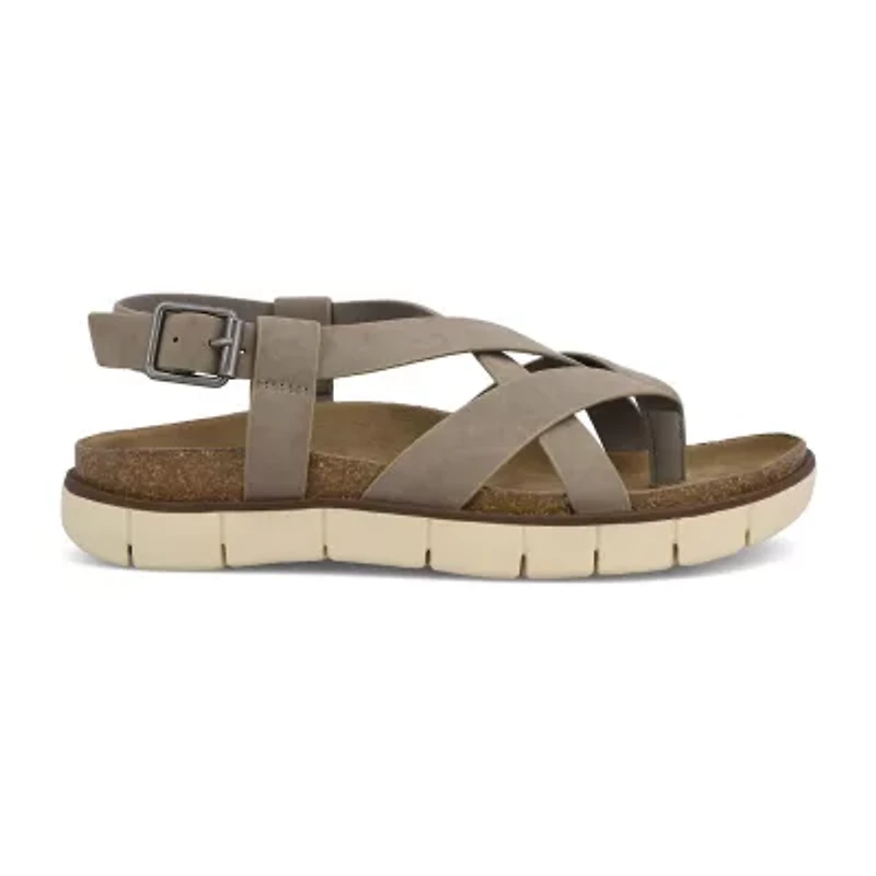 Mia Amore Cloudsteppers Womens Elain Adjustable Strap Flat Sandals