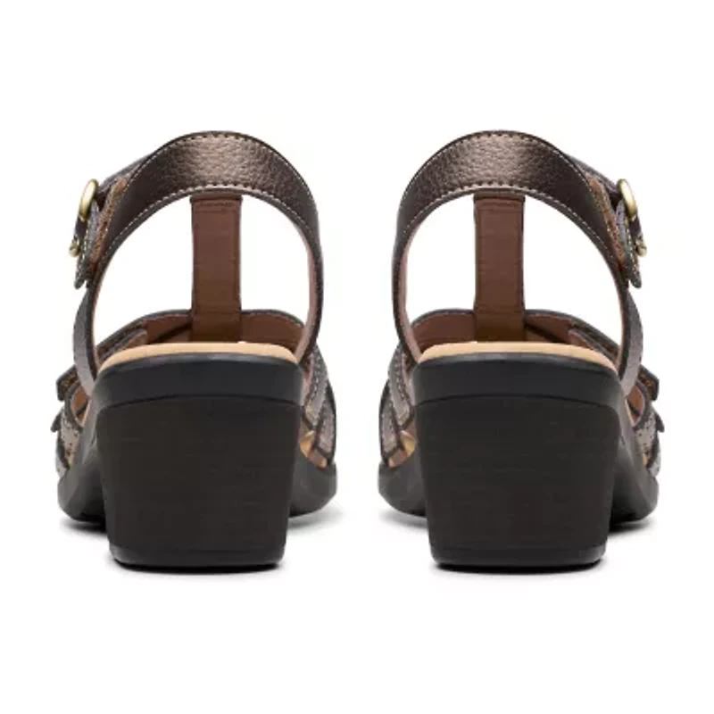 Clarks Womens Emily Rose Heeled Sandals