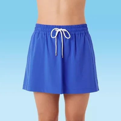 Stella Parker Womens Crochet Skirt Swimsuit Cover-Up