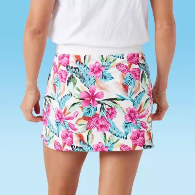 Stella Parker Womens Exotic Crochet Skirt Swimsuit Cover-Up