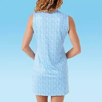 Stella Parker Womens Striped Crochet Dress Swimsuit Cover-Up