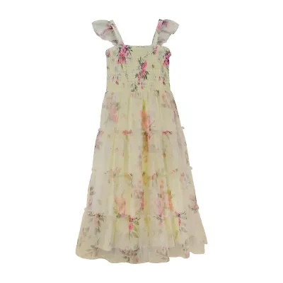 Lilt Big Kid Girls Sleeveless Floral Maxi Dress