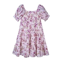 Lilt Big Kid Girls Short Sleeve A-Line Dress