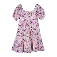 Lilt Big Kid Girls Short Sleeve A-Line Dress