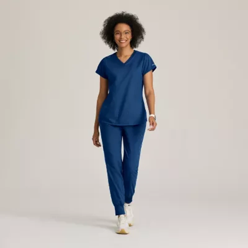 Grey's Anatomy™ by Barco Classic Grt261 Evelyn 3-Pocket Womens V Neck Short Sleeve Moisture Wicking Scrub Top