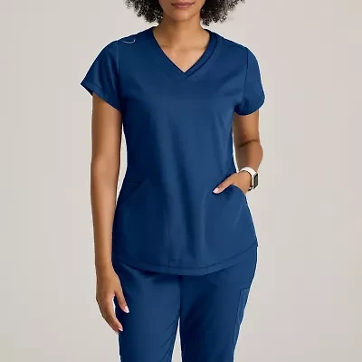 Grey's Anatomy™ by Barco Classic Grt261 Evelyn 3-Pocket Womens V Neck Short Sleeve Moisture Wicking Scrub Top
