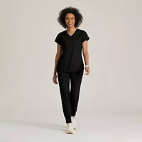 Grey's Anatomy™ by Barco Classic Grt261 Evelyn 3-Pocket Womens Plus Tall V Neck Short Sleeve Moisture Wicking Scrub Top