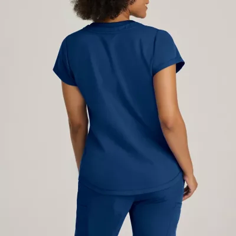 Grey's Anatomy™ by Barco Classic Grt261 Evelyn 3-Pocket Womens Plus Tall V Neck Short Sleeve Moisture Wicking Scrub Top