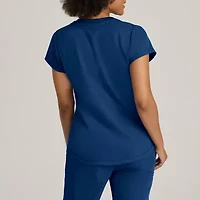 Grey's Anatomy™ by Barco Classic Grt261 Evelyn 3-Pocket Womens Plus Tall V Neck Short Sleeve Moisture Wicking Scrub Top