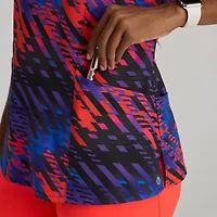 Barco One 5107 Thrive 4-Pocket Print Womens Plus Tall V Neck Short Sleeve Moisture Wicking Scrub Top