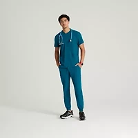 Skechers Skt193 Thesis 3-Pocket Round Neck Mens Big and Tall Short Sleeve Tag Free Stretch Fabric Moisture Wicking Scrub Top