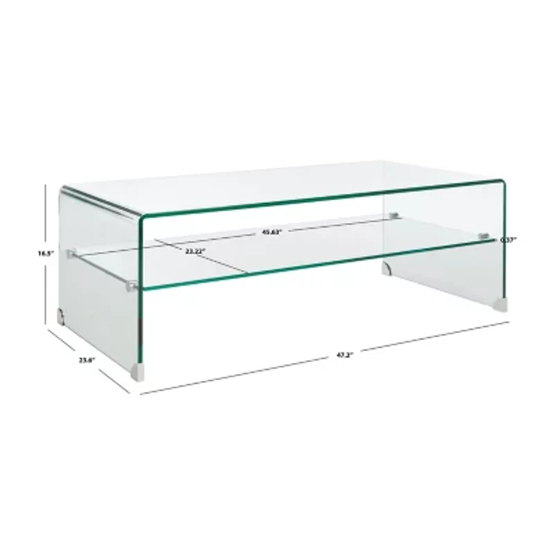 Brioni Glass Top Glass Coffee Table