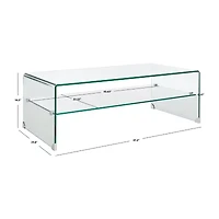 Brioni Glass Top Glass Coffee Table