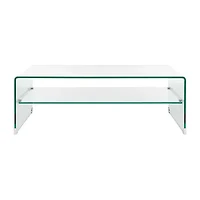 Brioni Glass Top Glass Coffee Table
