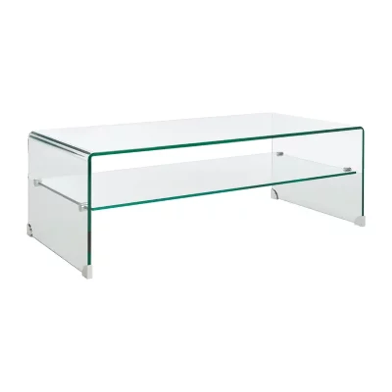 Brioni Glass Top Glass Coffee Table