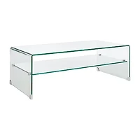 Brioni Glass Top Glass Coffee Table