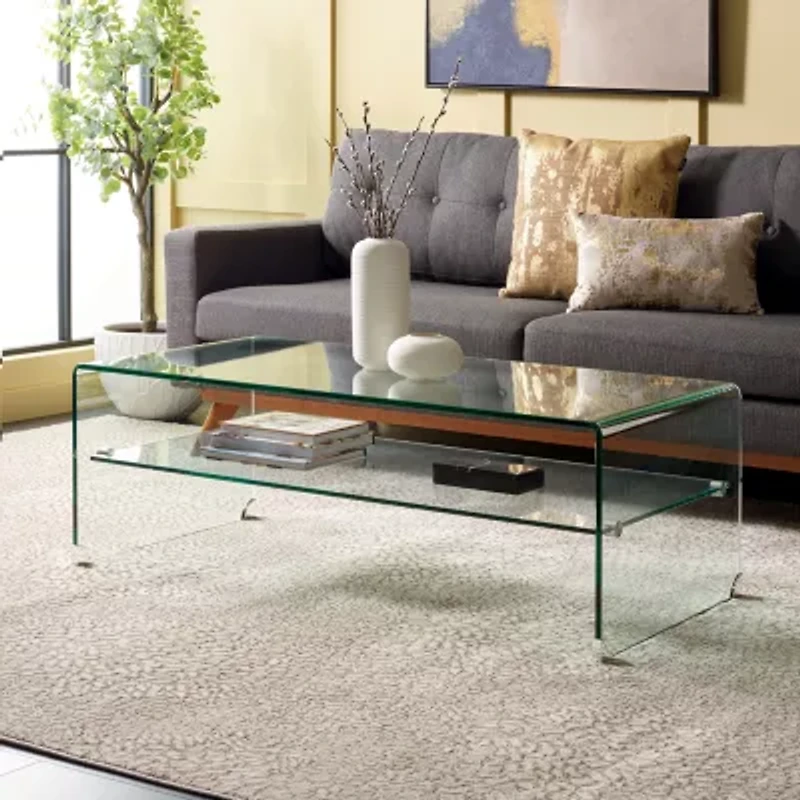 Brioni Glass Top Glass Coffee Table
