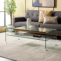 Brioni Glass Top Glass Coffee Table
